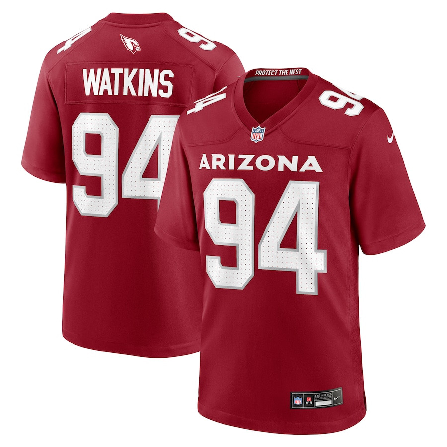 Carlos Watkins 94 Arizona Cardinals Team Game Cardinal NFL Jersey Men's