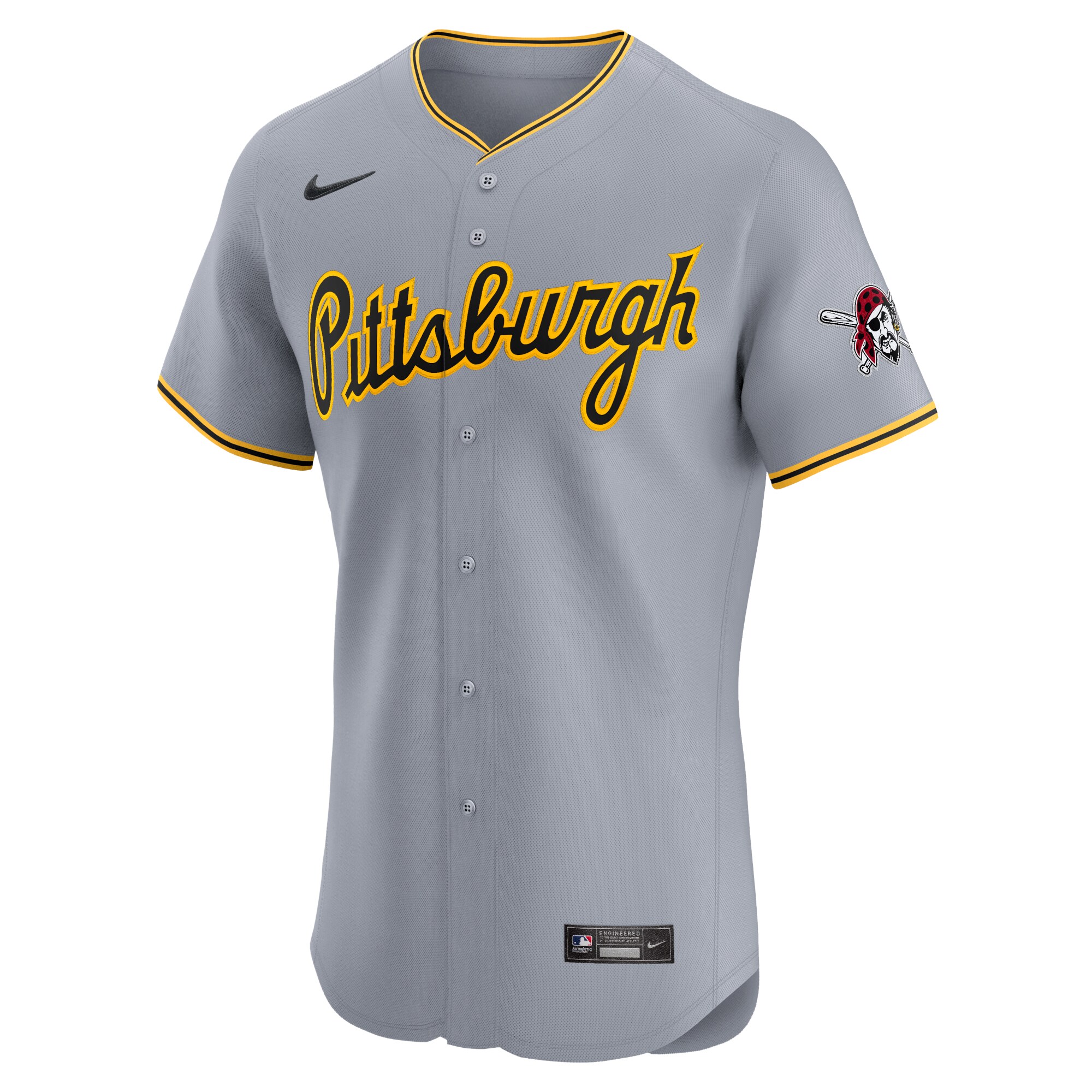 Pittsburgh Pirates Gray Road 2024 Jackie Robinson Day Elite MLB Jersey Men's