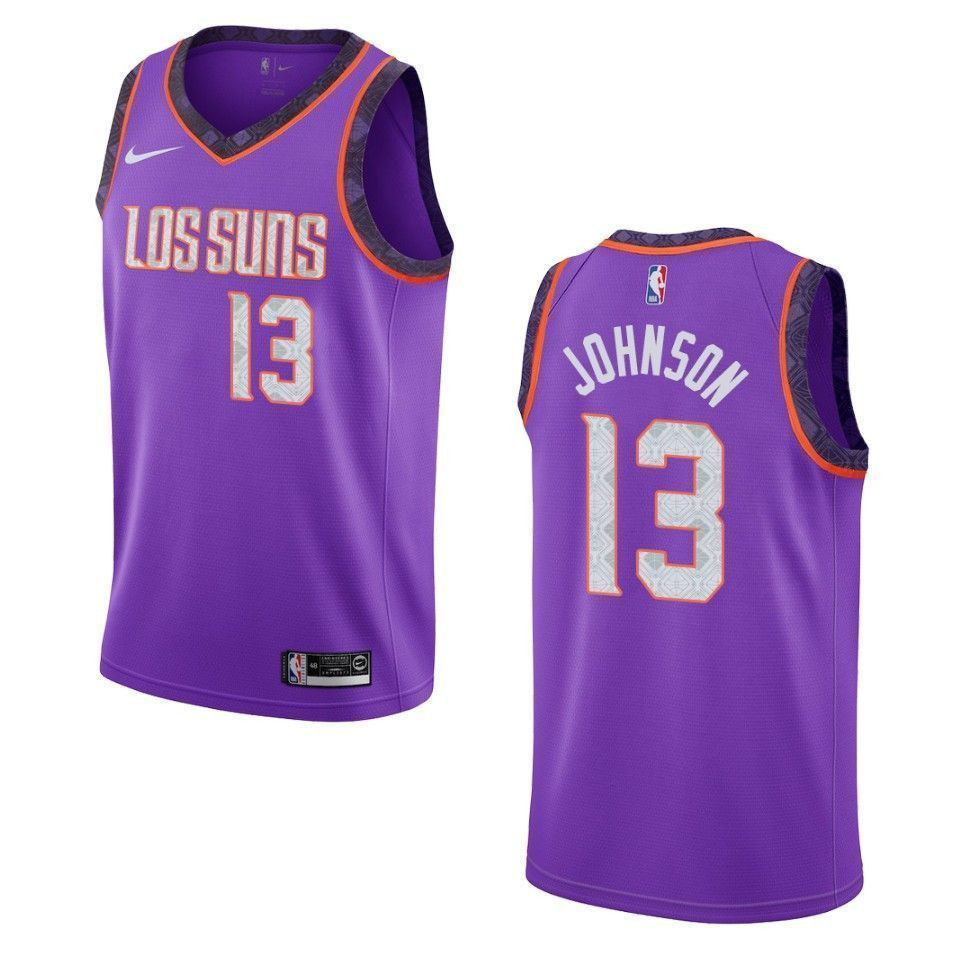 Phoenix Suns 13 Cameron Johnson City Swingman Purple NBA Jersey Men's