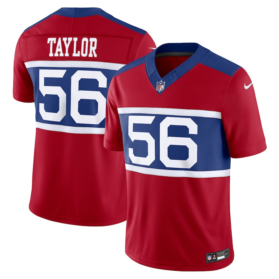 Lawrence Taylor 56 New York Giants Alternate Vapor F.U.S.E. Retired Player Limited Century Red NFL Jersey Men's