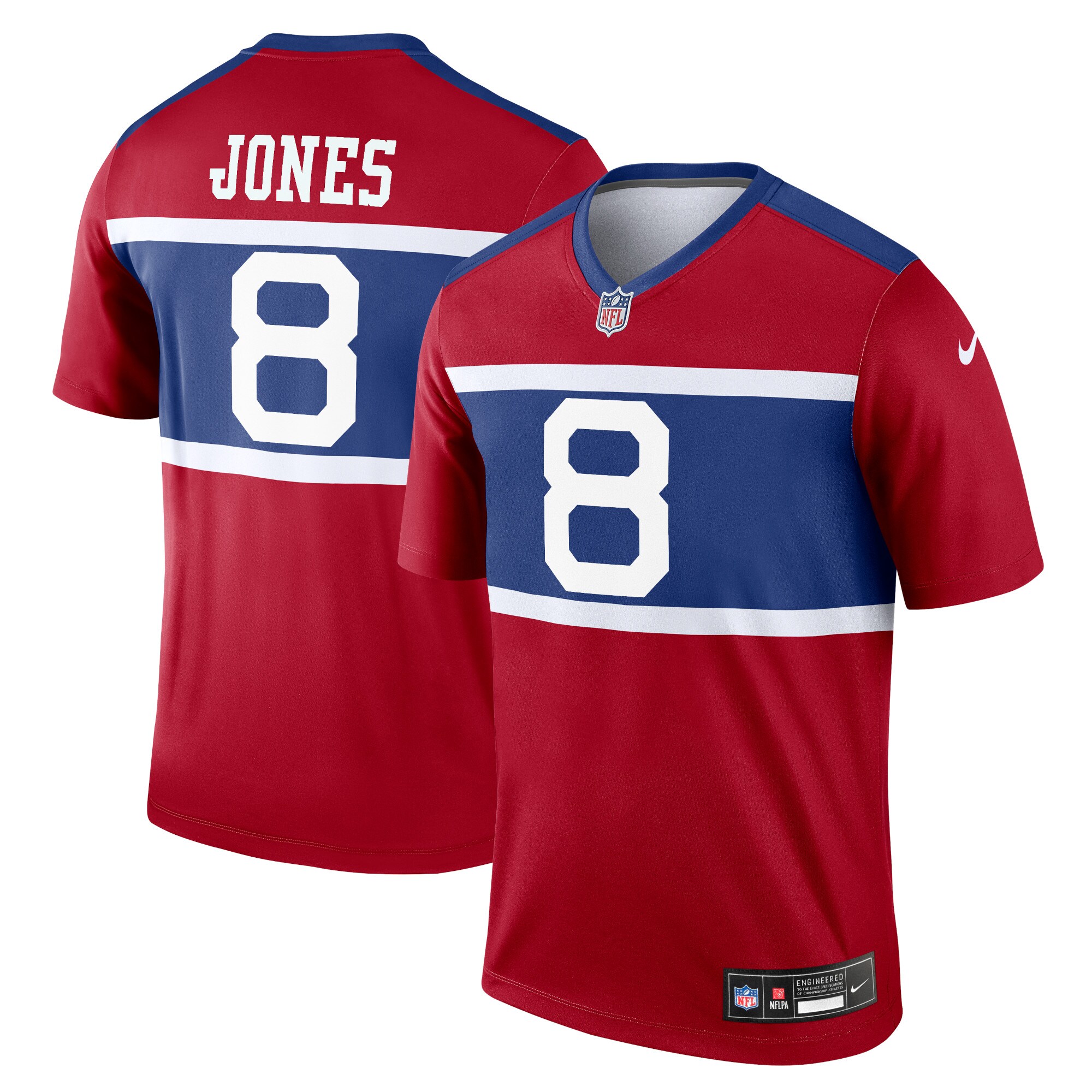 New York Giants Daniel Jones Red Alternate Legend Player Performance Top NFL Jersey Men's