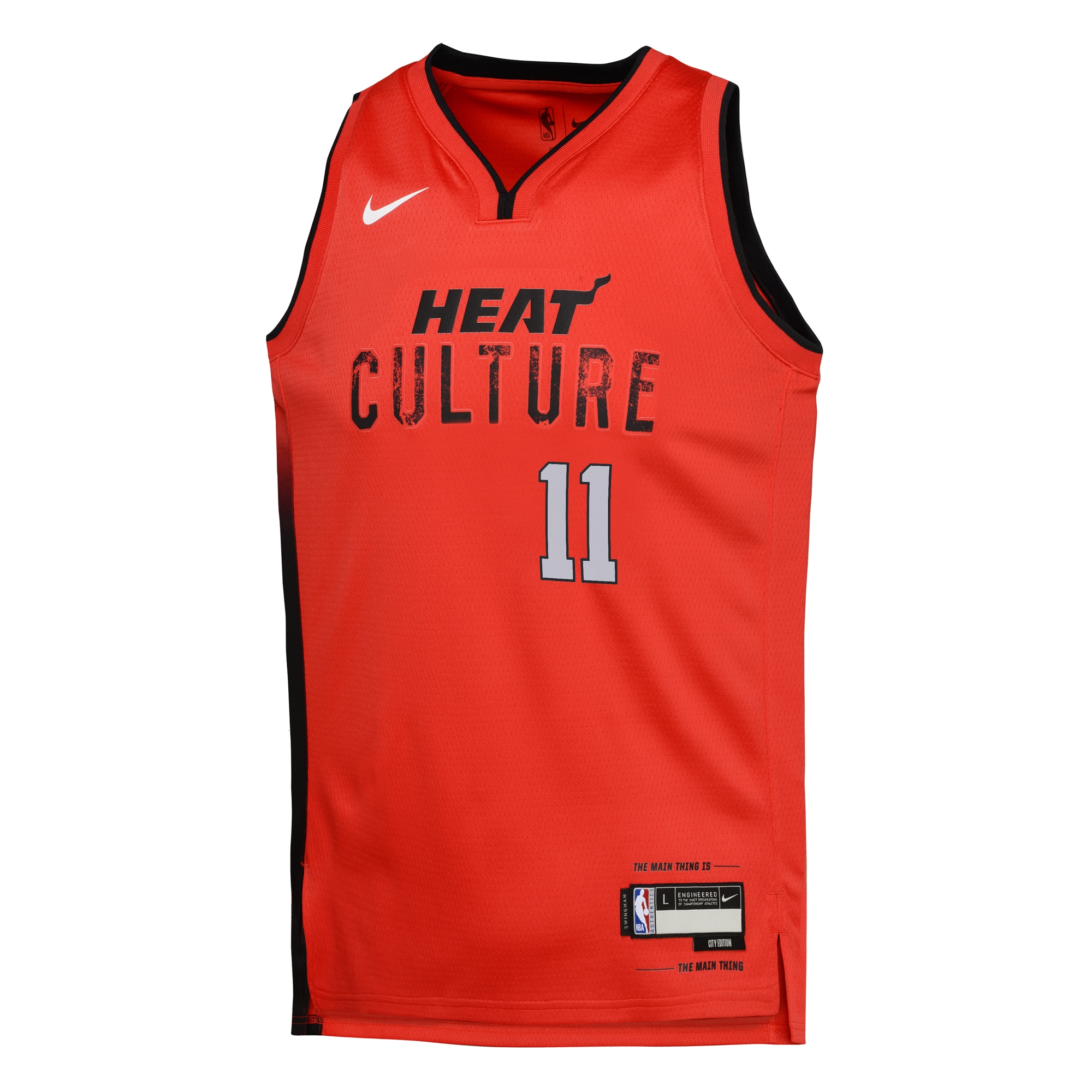 Miami Heat City Edition Swingman 2024 Red Jaime Jaquez Jr NBA Jersey Youth