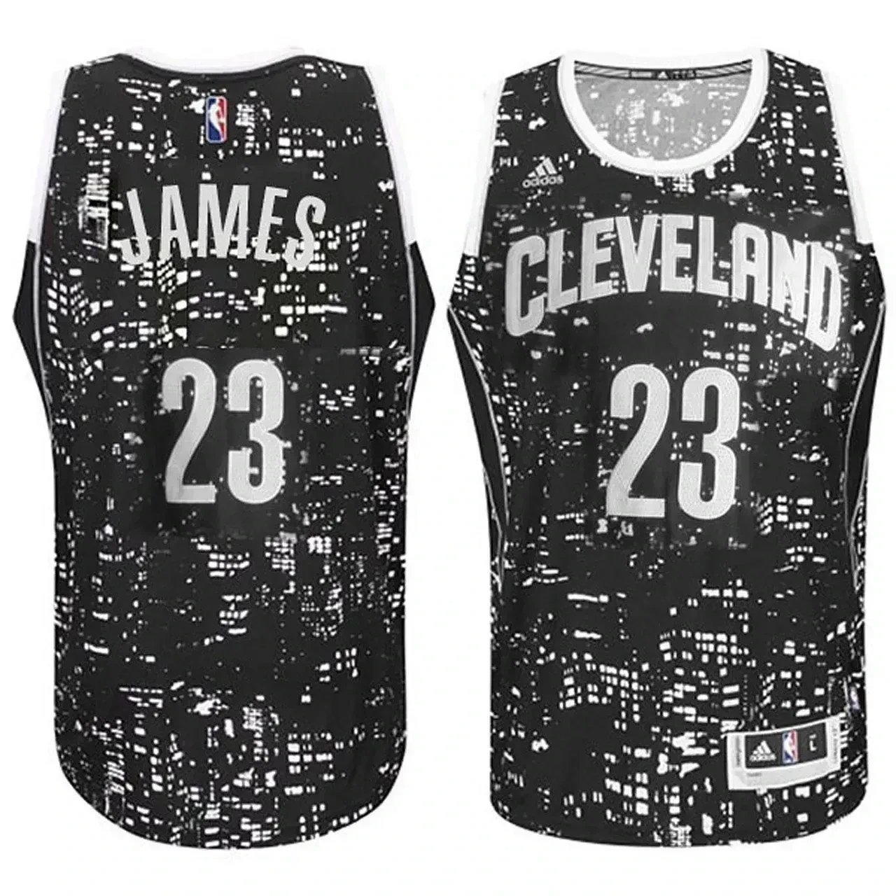 Cleveland Cavaliers 23 Lebron James City Lights Black Swingman NBA Jersey Men's