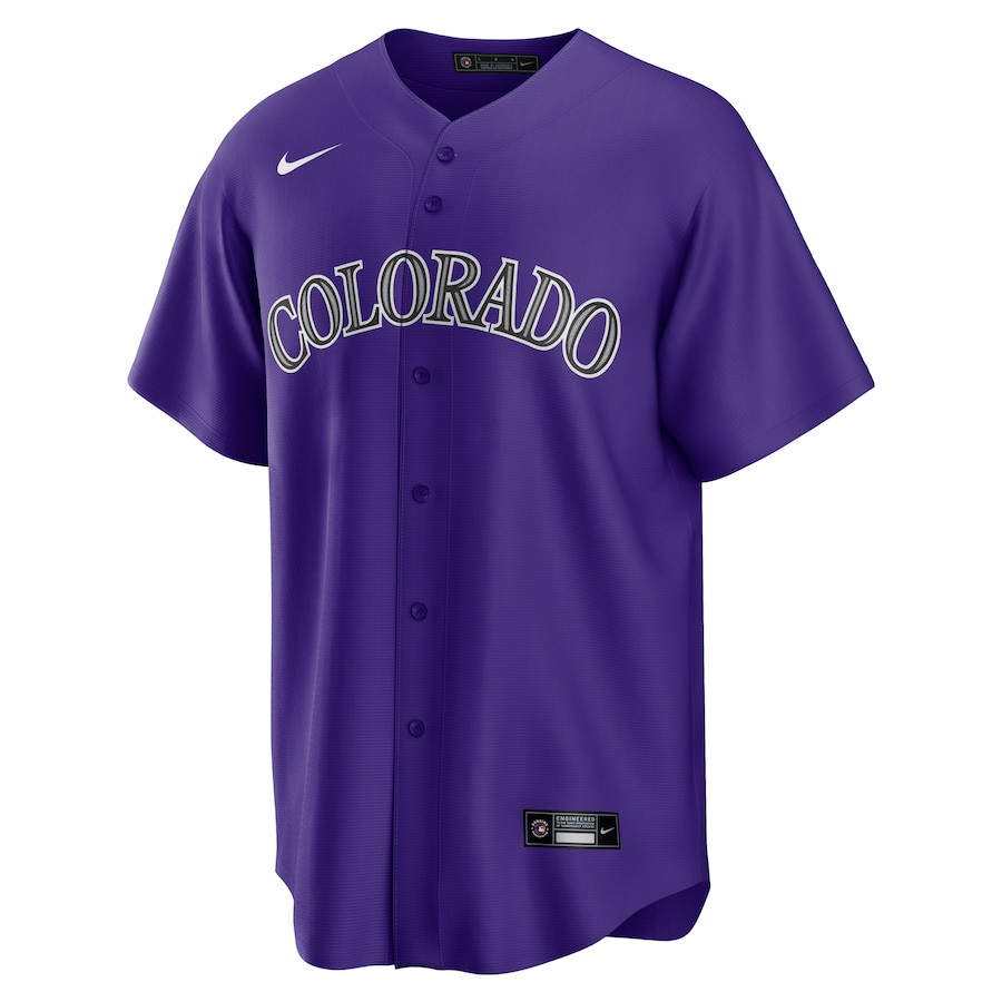 Nolan Jones 22 Colorado Rockies Alternate Purple MLB Jersey Men's