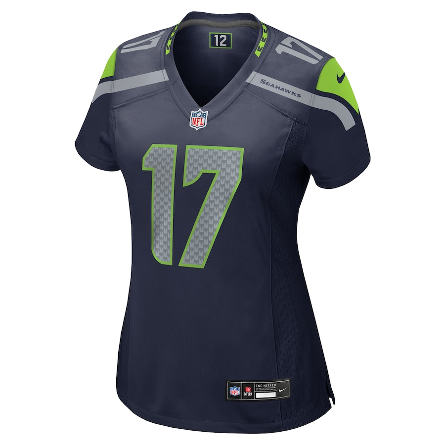 John Rhys Plumlee 17 Seattle Seahawks Game College Navy NFL Jersey Women's