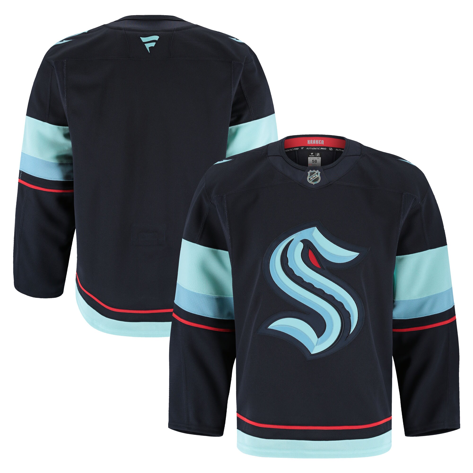 Seattle Kraken Deep Sea Blue Home Pro NHL Jersey Men's