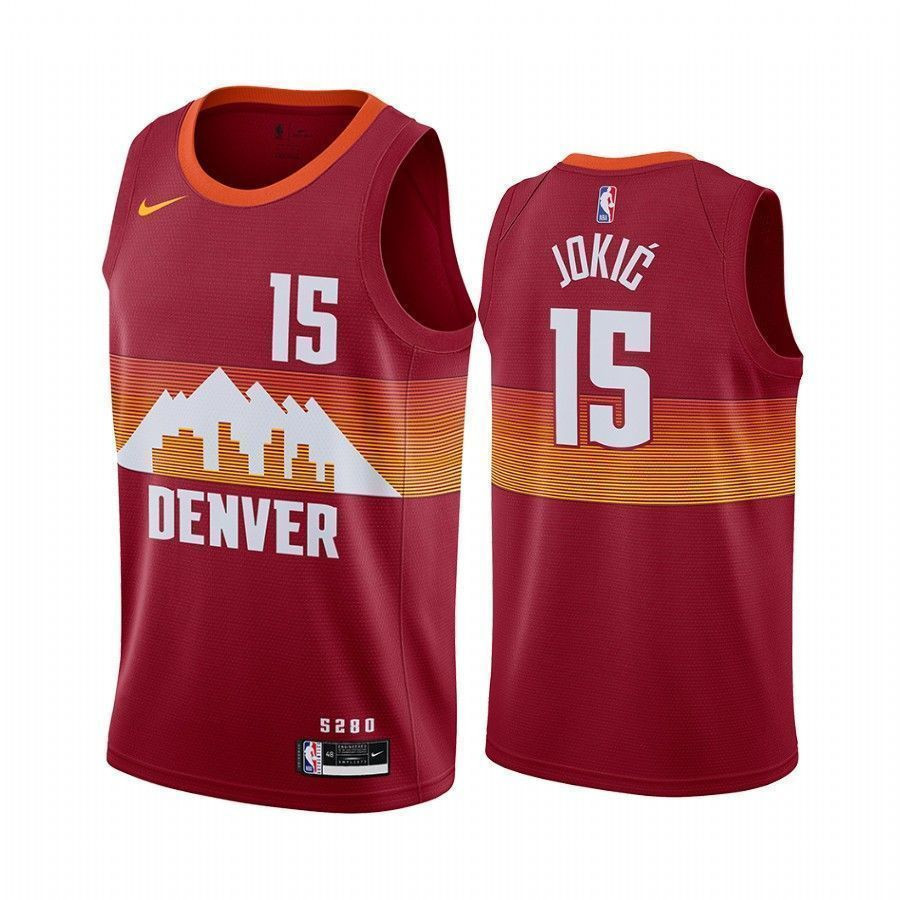 Nikola Jokic Denver Nuggets Social Recap Orange City Edition New Uniform NBA Jersey Men's