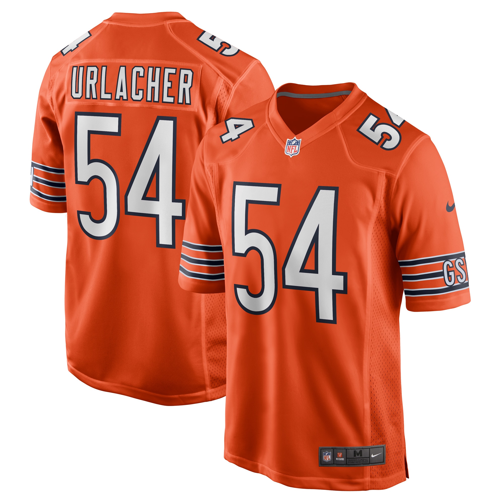Chicago Bears Brian Urlacher Orange Retired Player NFL Jersey Men's