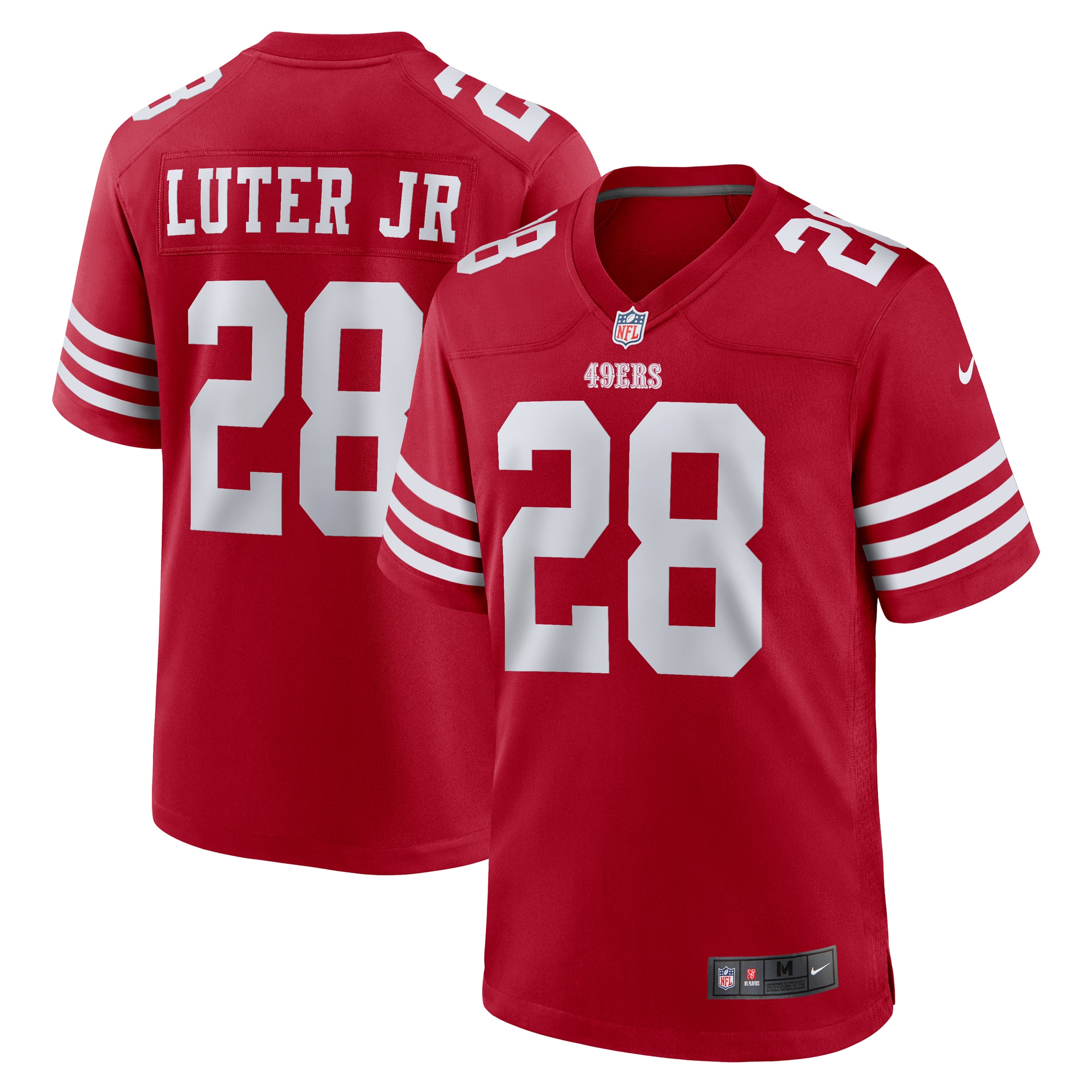 San Francisco 49ers Darrell Luter Jr. Scarlet Game NFL Jersey Men's