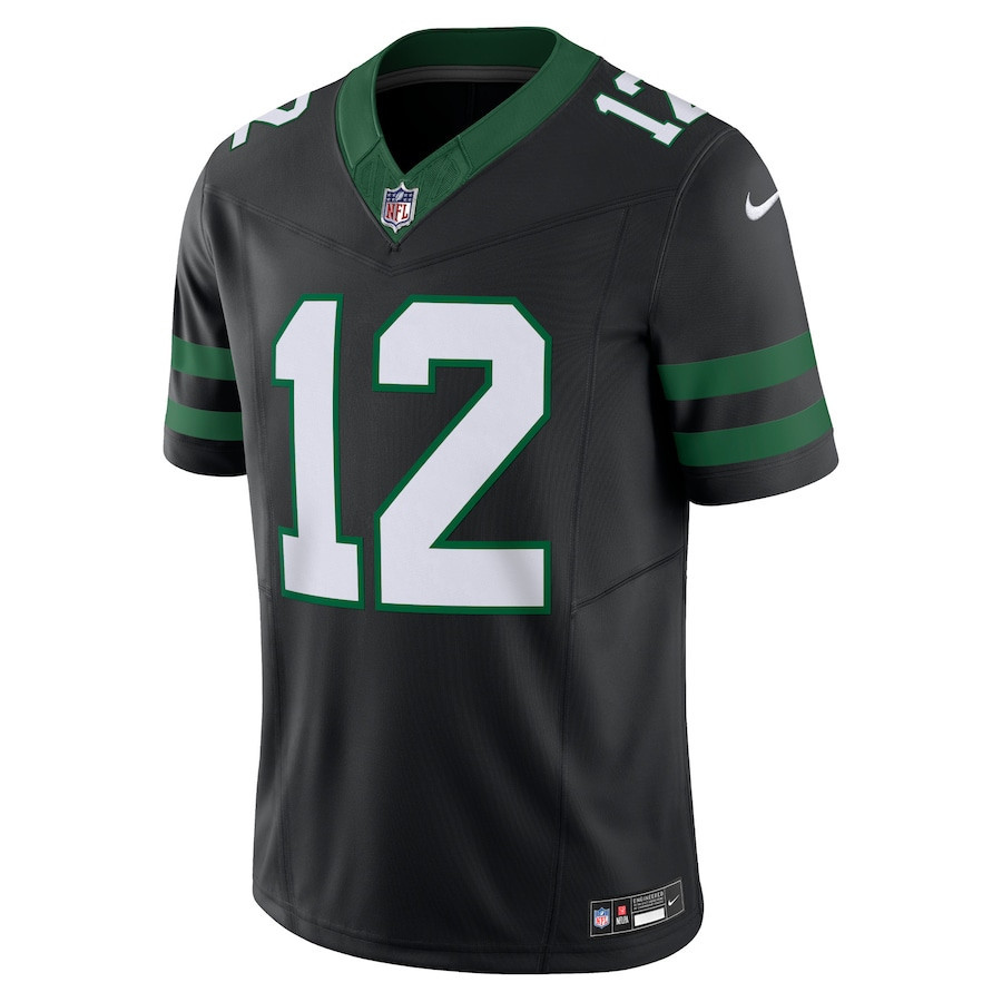 Joe Namath 12 New York Jets Alternate Game Legacy Black NFL Jersey Men's