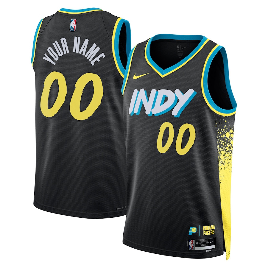 Indiana Pacers 2023/24 Swingman Custom City Edition Black NBA Jersey Men's