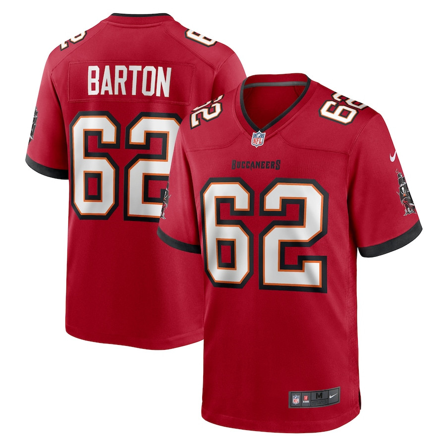 Graham Barton 62 Tampa Bay Buccaneers Game Red NFL Jersey Men's