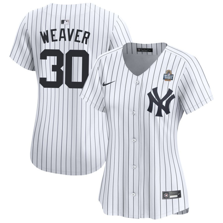 Luke Weaver 30 New York Yankees 2024 World Series Home Limited White MLB Jersey Women's