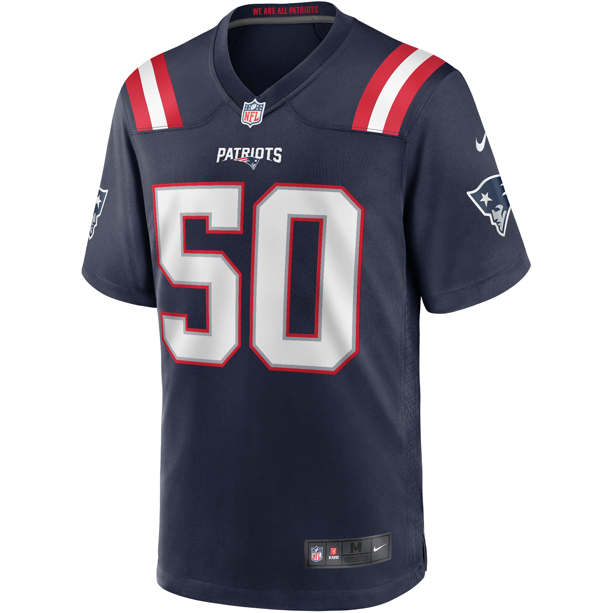New England Patriots Mike Vrabel Navy Game Retired Player NFL Jersey Men's