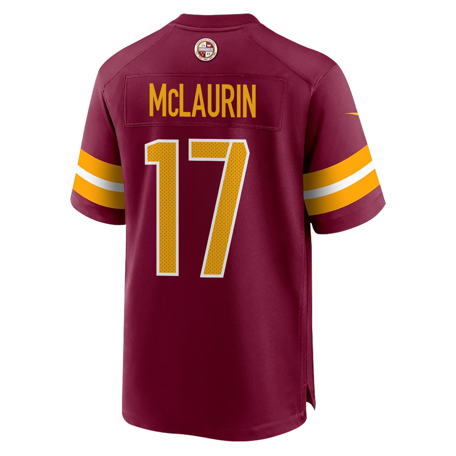 Terry McLaurin 17 Washington Commanders Super Bowl LIX Champions Patch Game Burgundy NFL Jersey Men's