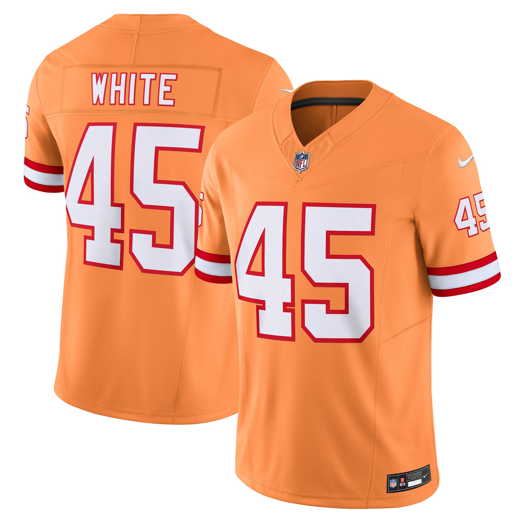Tampa Bay Buccaneers Devin White Orange Vapor F.U.S.E. Limited NFL Jersey Men's
