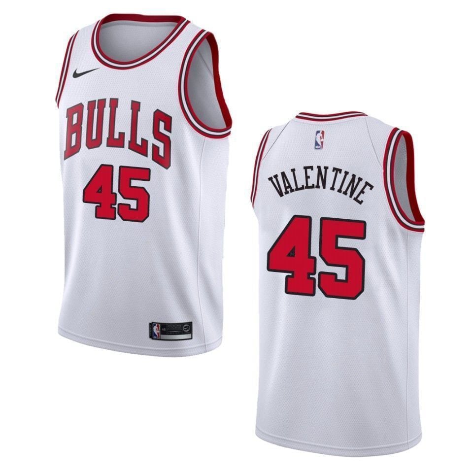 Chicago Bulls 45 Denzel Valentine Association Swingman Wihte NBA Jersey Men's