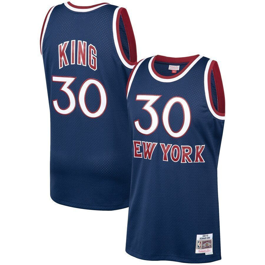 Bernard King New York Knicks Mitchell Ness 1982-83 Hardwood Classics Swingman Navy NBA Jersey Men's