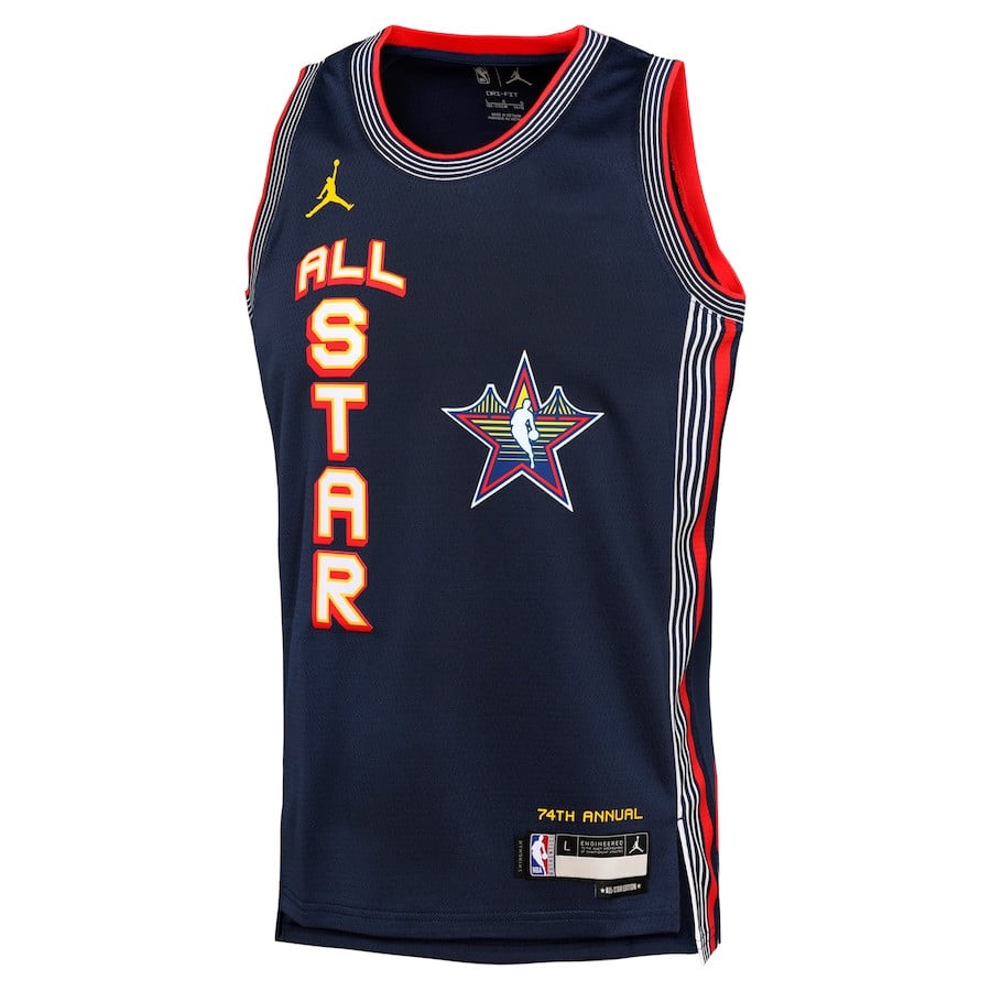 NBA All Star 2025 Swingman Tea Navy NBA Jersey Youth