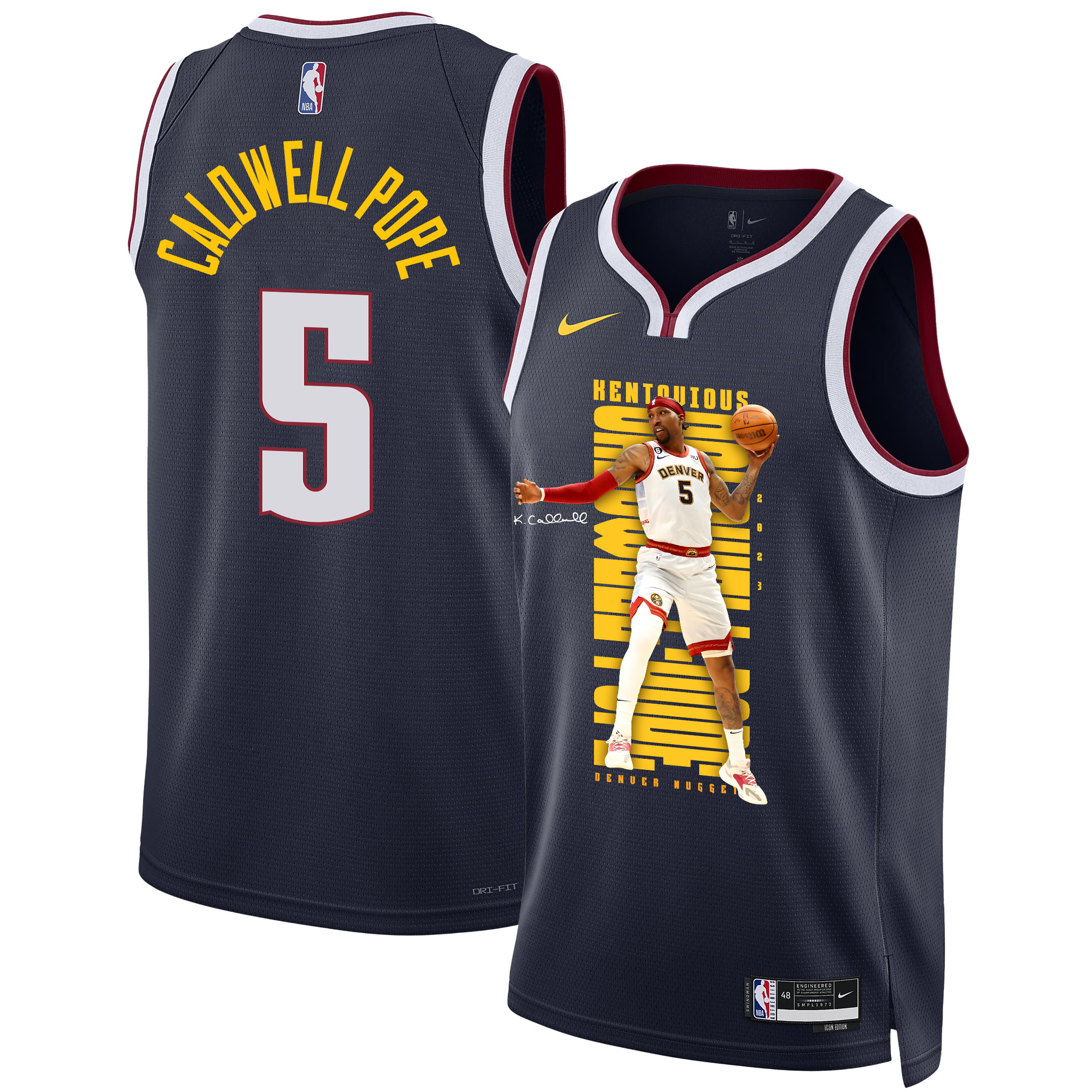 Kentavious Caldwell-Pope 5 Denver Nuggets Scoring Flair 2023 Champions Swingman Black NBA Jersey Men's