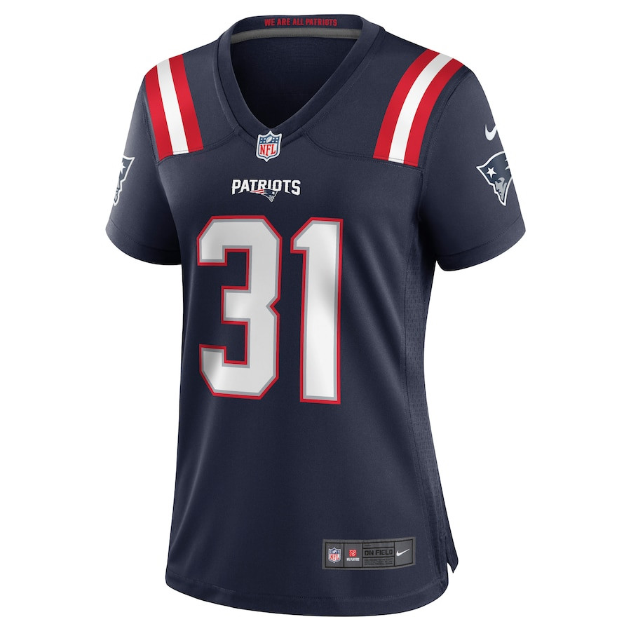 Jonathan Jones 31 New England Patriots Game Navy NFL Jersey Women's