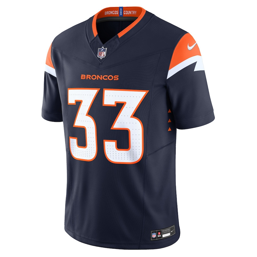 Javonte Williams 33 Denver Broncos Alternate Vapor F.U.S.E. Limited Navy NFL Jersey Men's