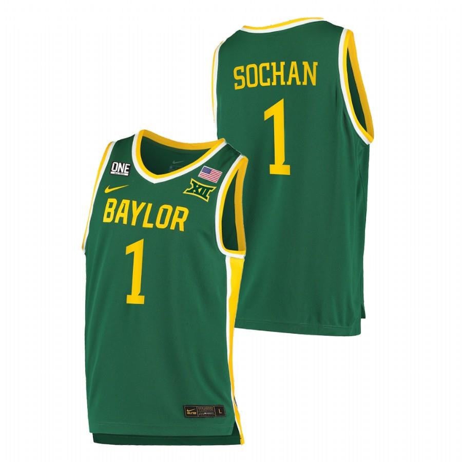 Baylor Bears 1 Jeremy Sochan 2023 Green College NCAA Jersey Men's
