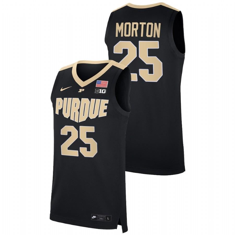 Purdue Boilermakers Ethan Morton 25 2023 Black College NCAA Jersey Men's