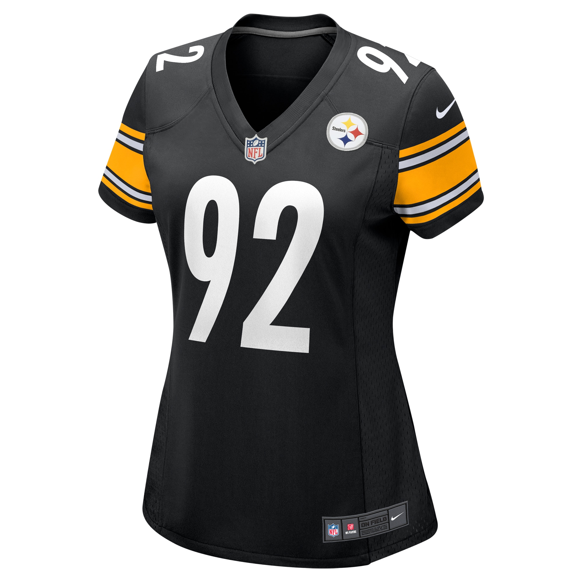 Pittsburgh Steelers James Harrison Black Retired Game NFL Jersey Women's