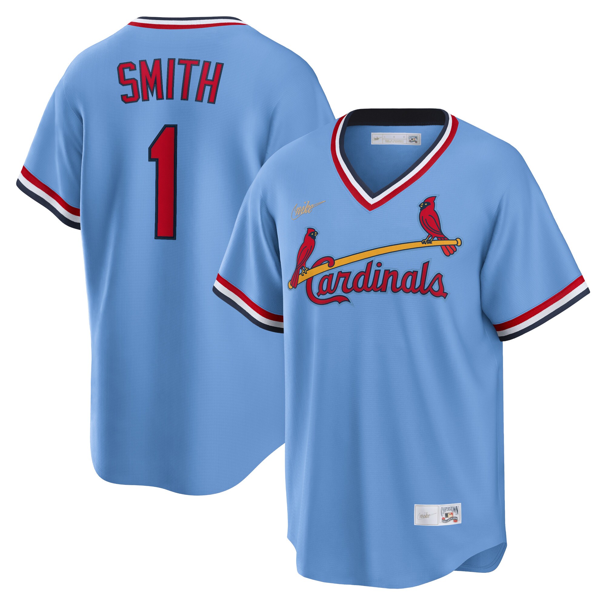St. Louis Cardinals Ozzie Smith Light Blue Road Cooperstown Collection Player MLB Jersey Men's