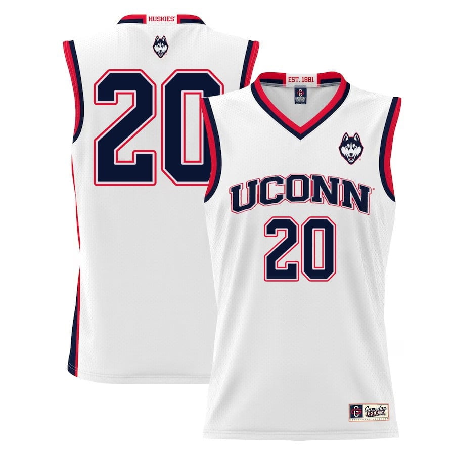 Andrew Hurley 20 UConn Huskies White NCAA Jersey Men's