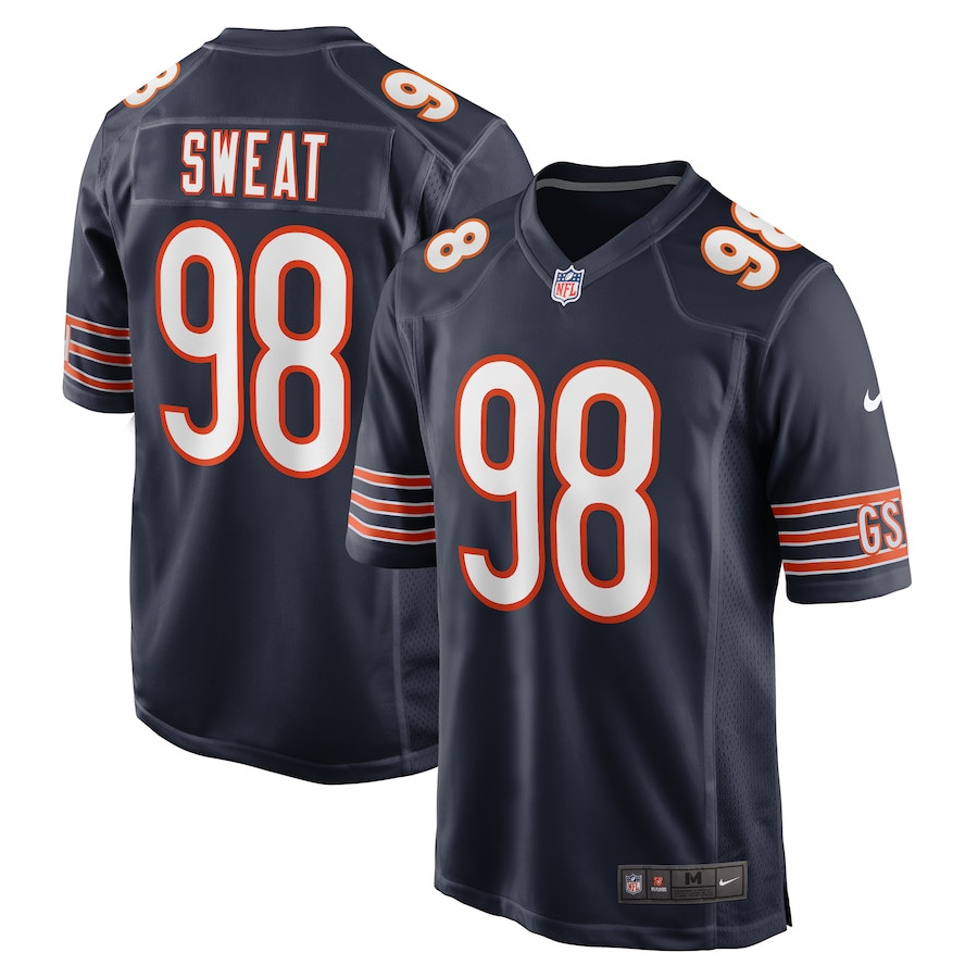 Montez Sweat 98 Chicago Bears Game Navy NFL Jersey Men's