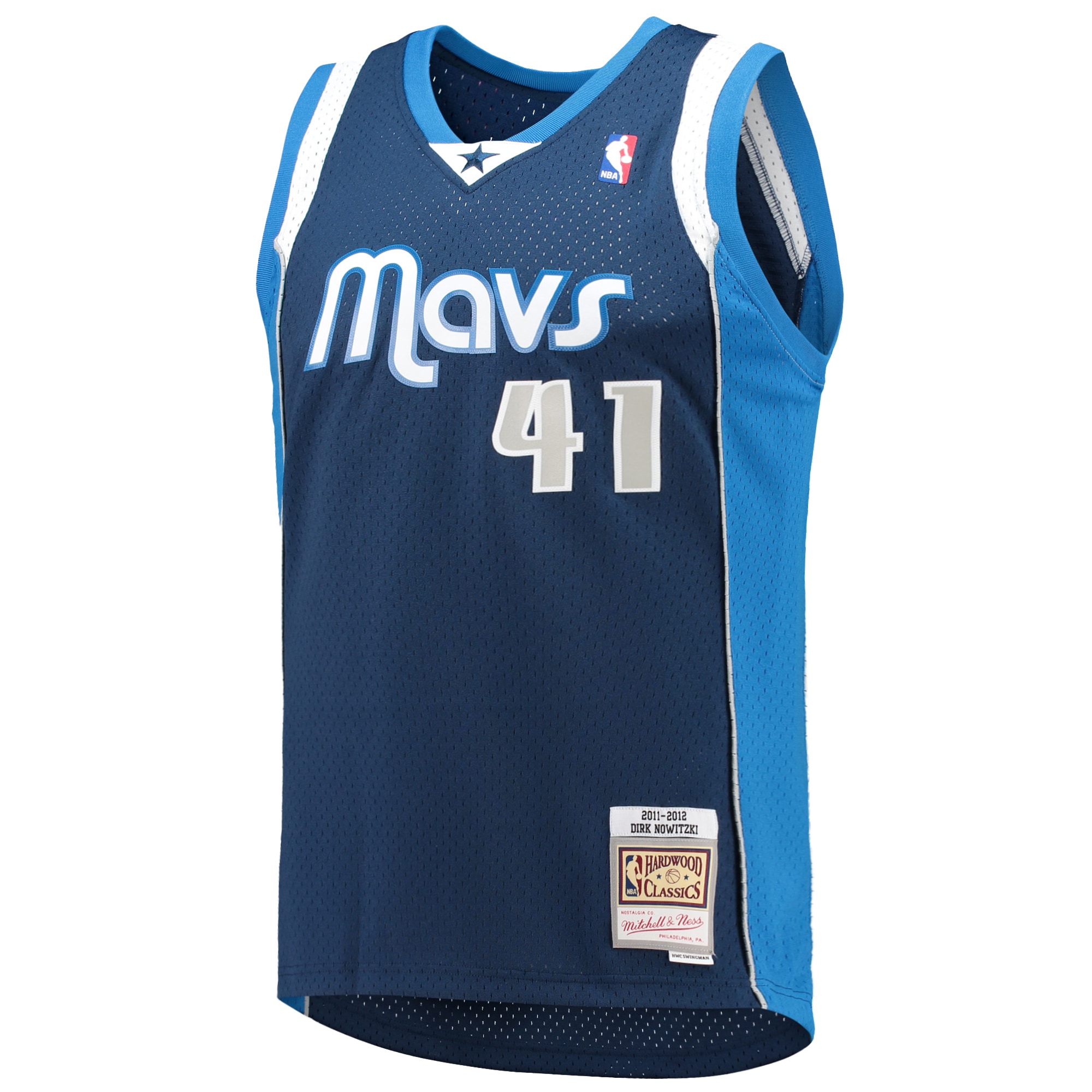 Mitchell Ness Dirk Nowitzki Navy Dallas Mavericks 2011/12 Hardwood Classics Swingman NBA Jersey Men's