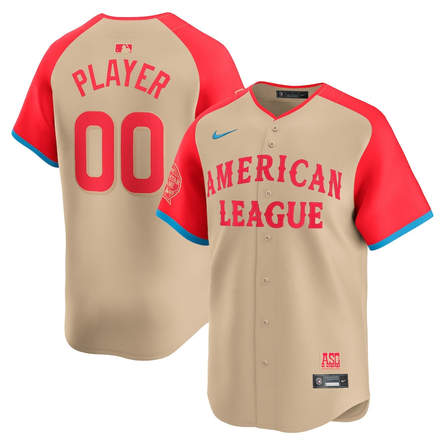American League 2024 All Star Game Limited Player Custom Cream MLB Jersey Men's