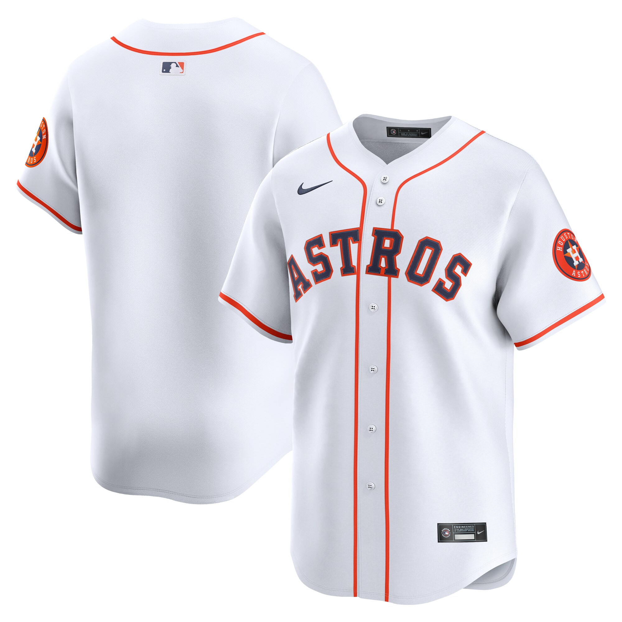 Houston Astros White Home Limited MLB Jersey Men's