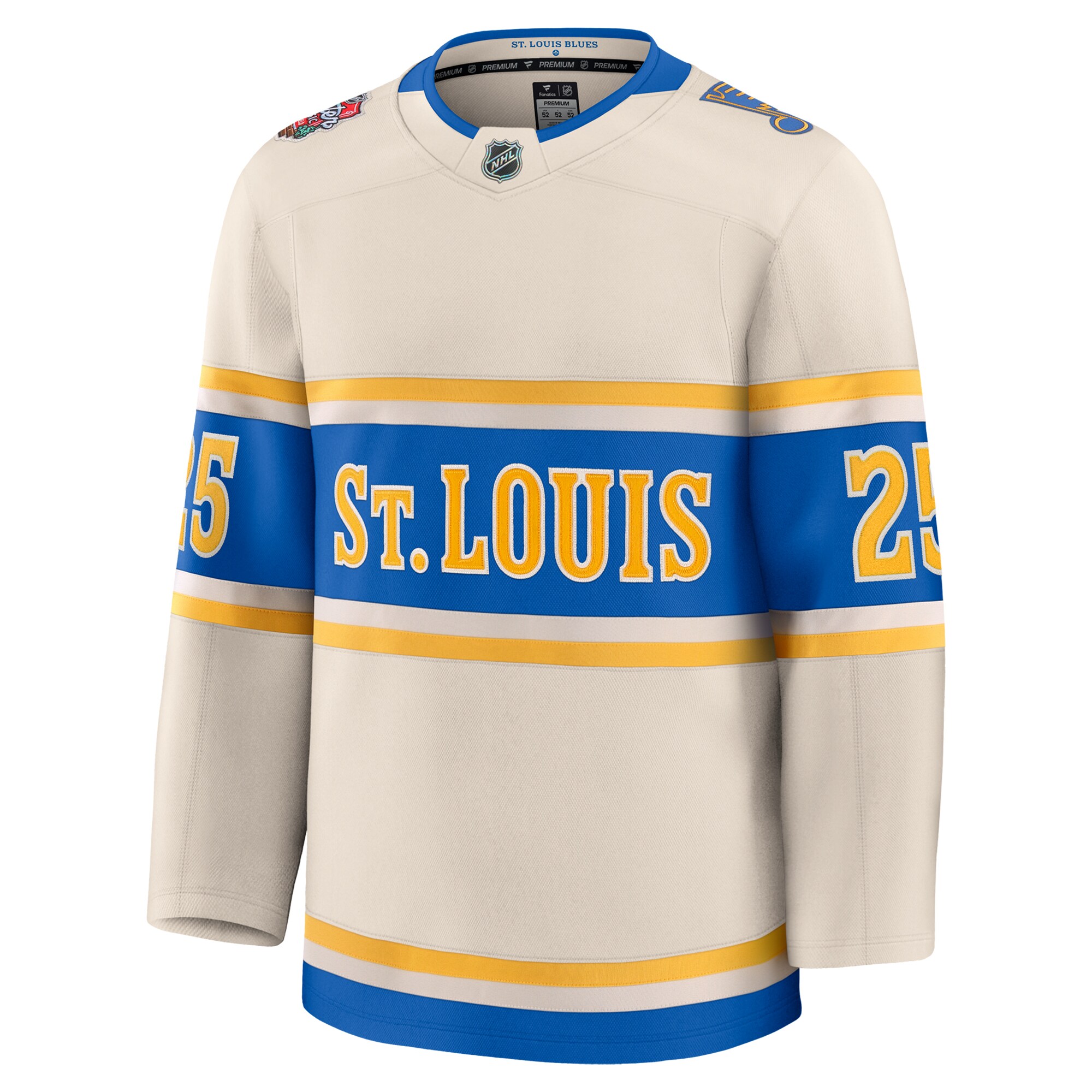 St. Louis Blues Jordan Kyrou Cream 2025 Winter Classic Premium Player NHL Jersey Men's