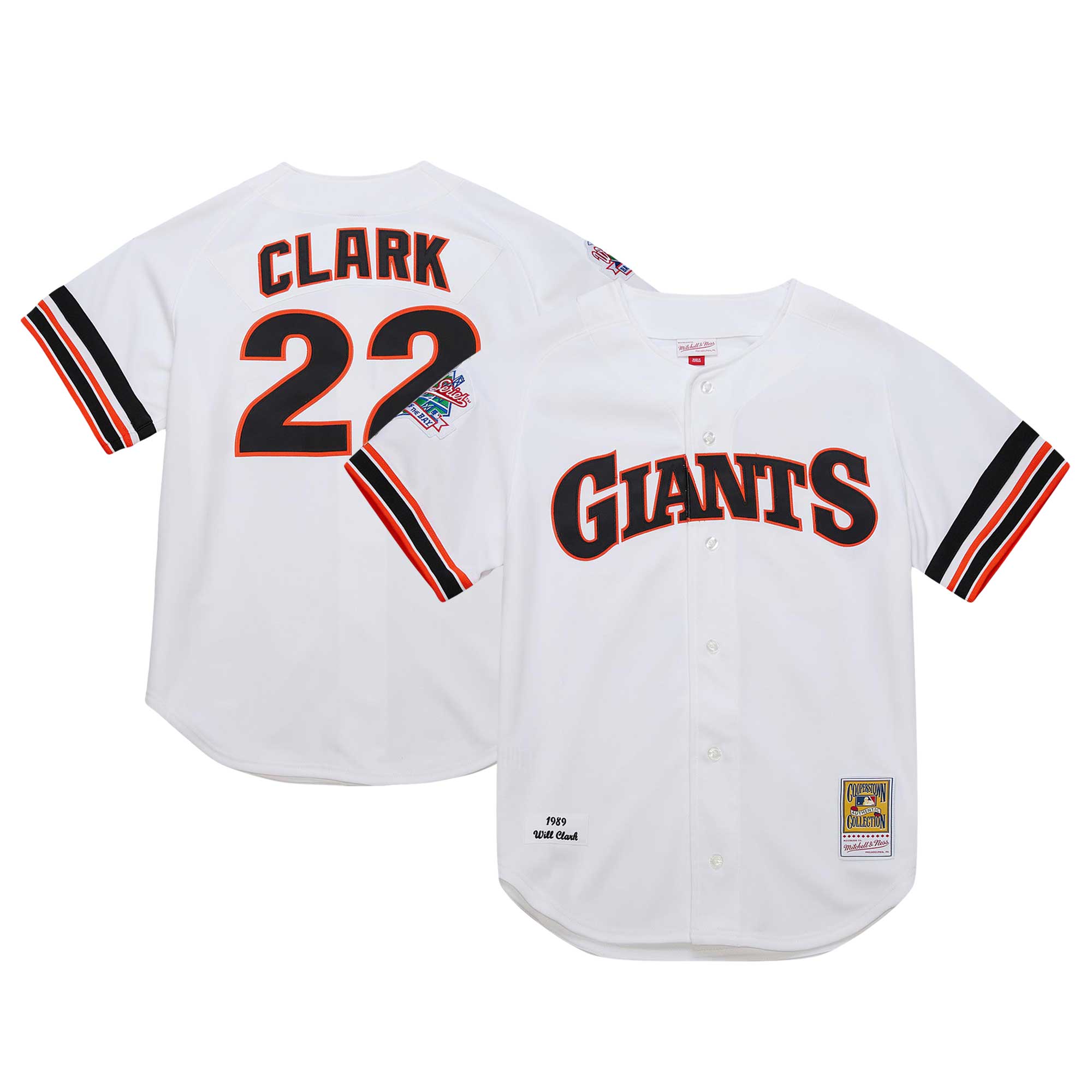 San Francisco Giants Will Clark Mitchell Ness White Cooperstown Collection 1989 MLB Jersey Men's