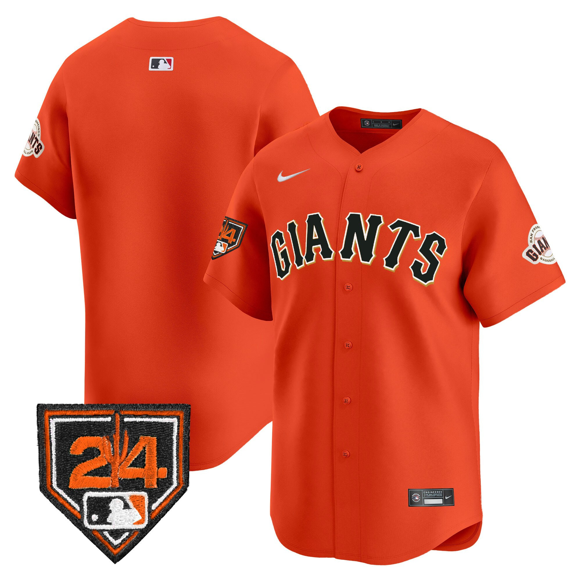 San Francisco Giants 2024 Spring Training Patch Orange MLB Jersey Men's