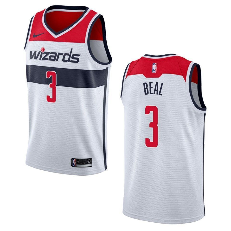 Washington Wizards 3 Bradley Beal Association Swingman White NBA Jersey Men's