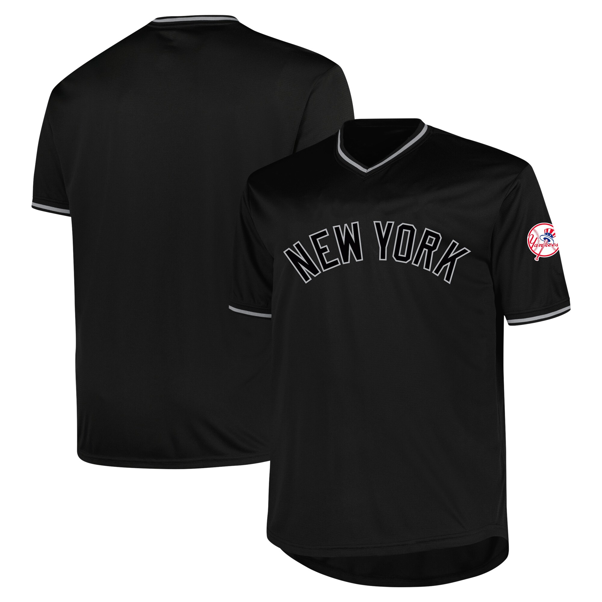 New York Yankees Profile Black Big Tall Pop Fashion MLB Jersey Men's