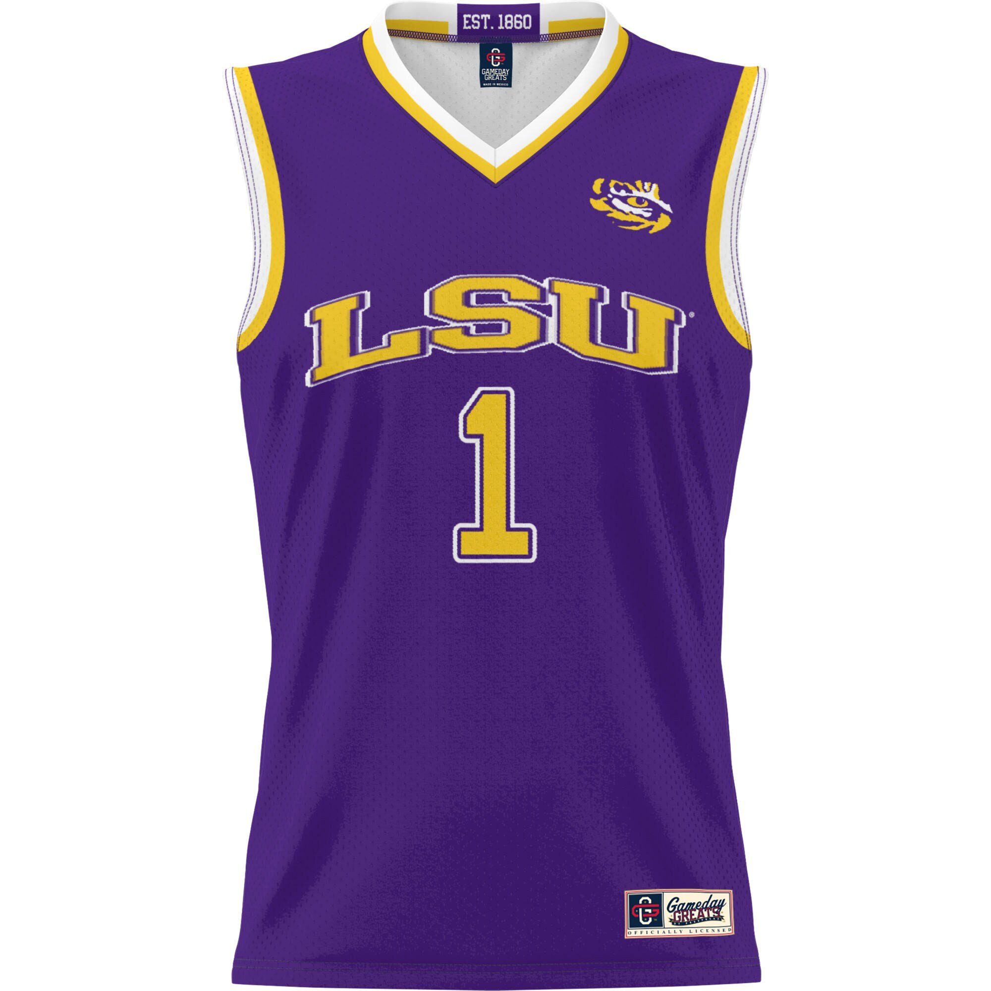 LSU Tigers ProSphere Purple #1 NCAA Jersey Men's