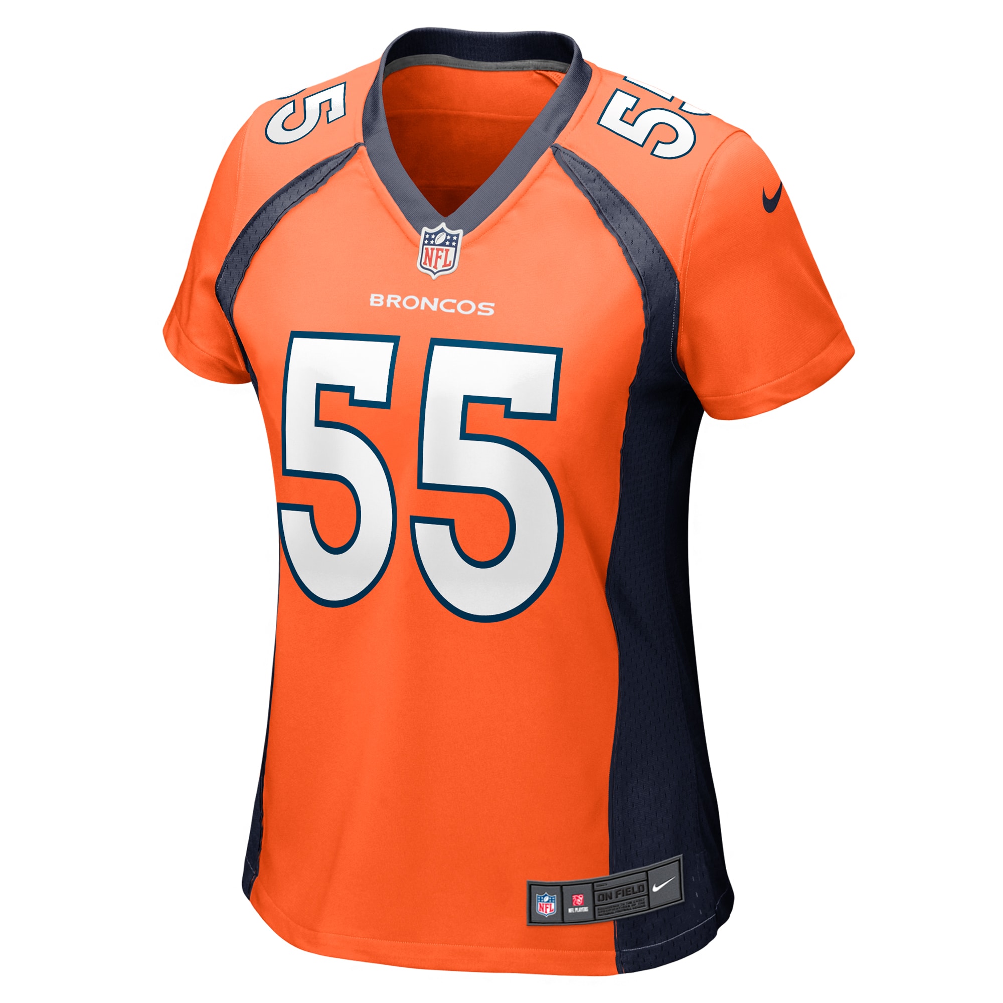 Denver Broncos Frank Clark Orange Team Game NFL Jersey Women's