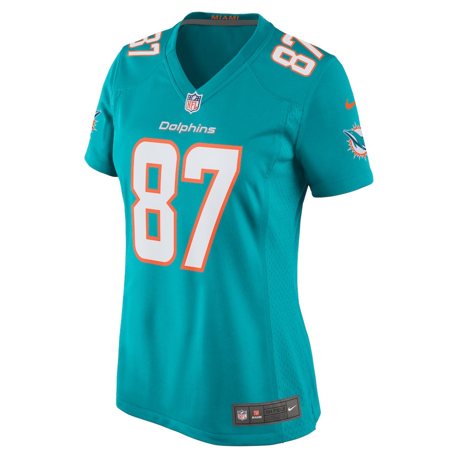 Freddie Swain 87 Miami Dolphins Game Aqua NFL Jersey Women's