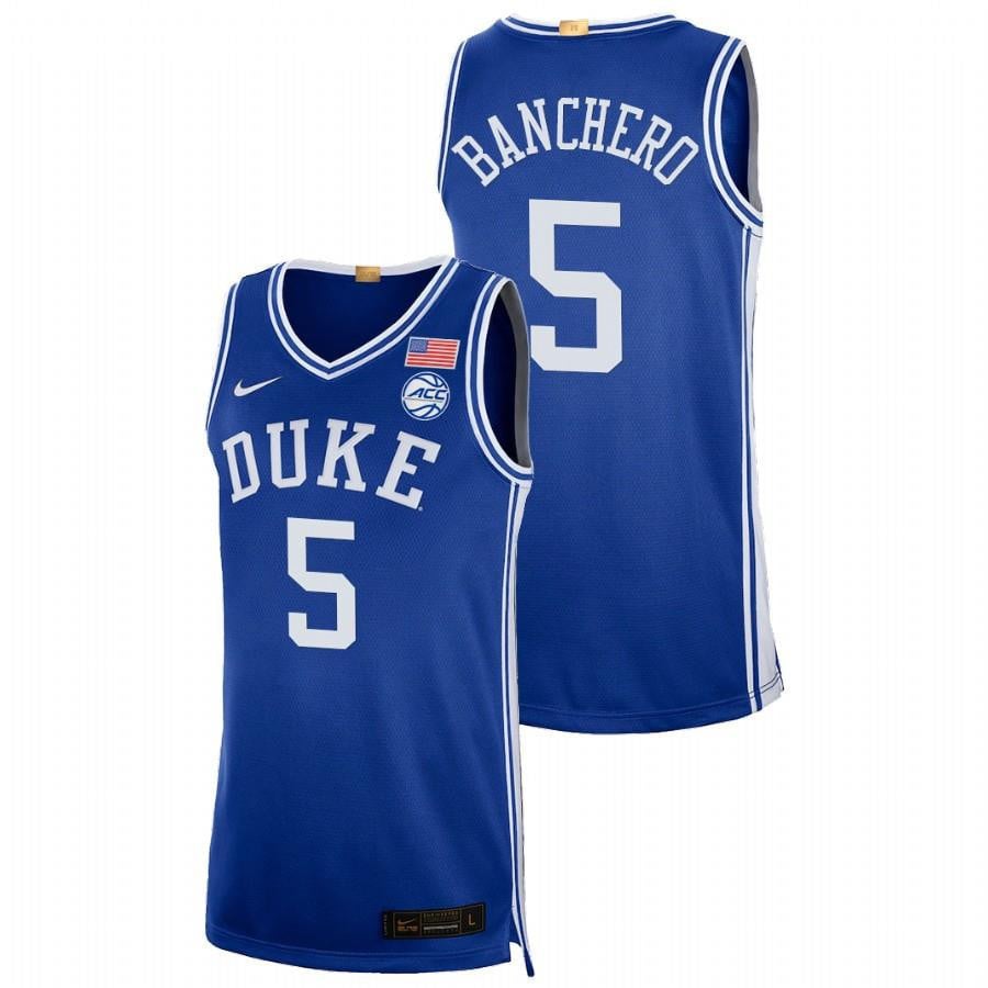 Paolo Banchero 5 Royal Duke Blue Devils 2023 College NCAA Jersey Men's