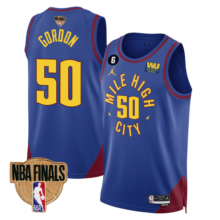 Aaron Gordon 50 Denver Nuggets Final Champions 2023 Swingma Blue NBA Jersey Youth