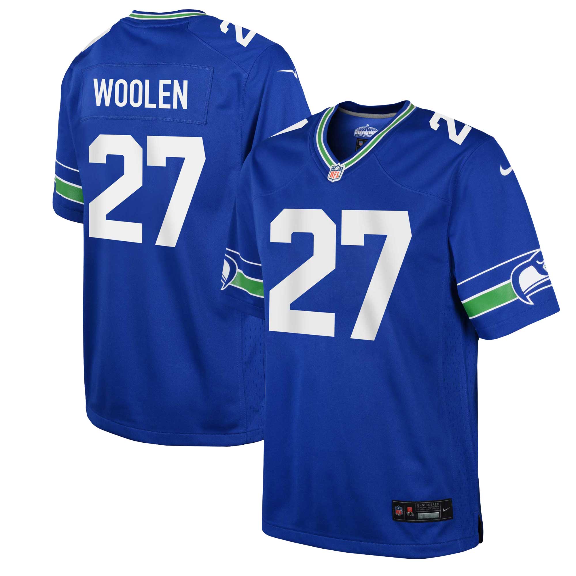 Seattle Seahawks Tariq Woolen Royal Alternate Player Game NFL Jersey Youth