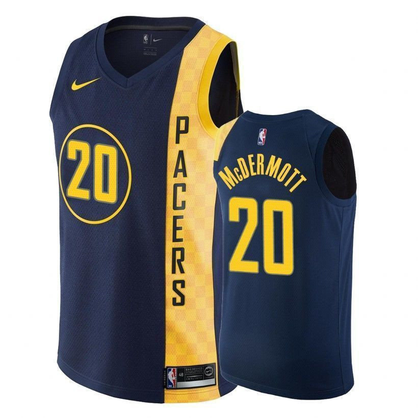 Indiana Pacers Doug Mcdermott 20 City Navy NBA Jersey Men's