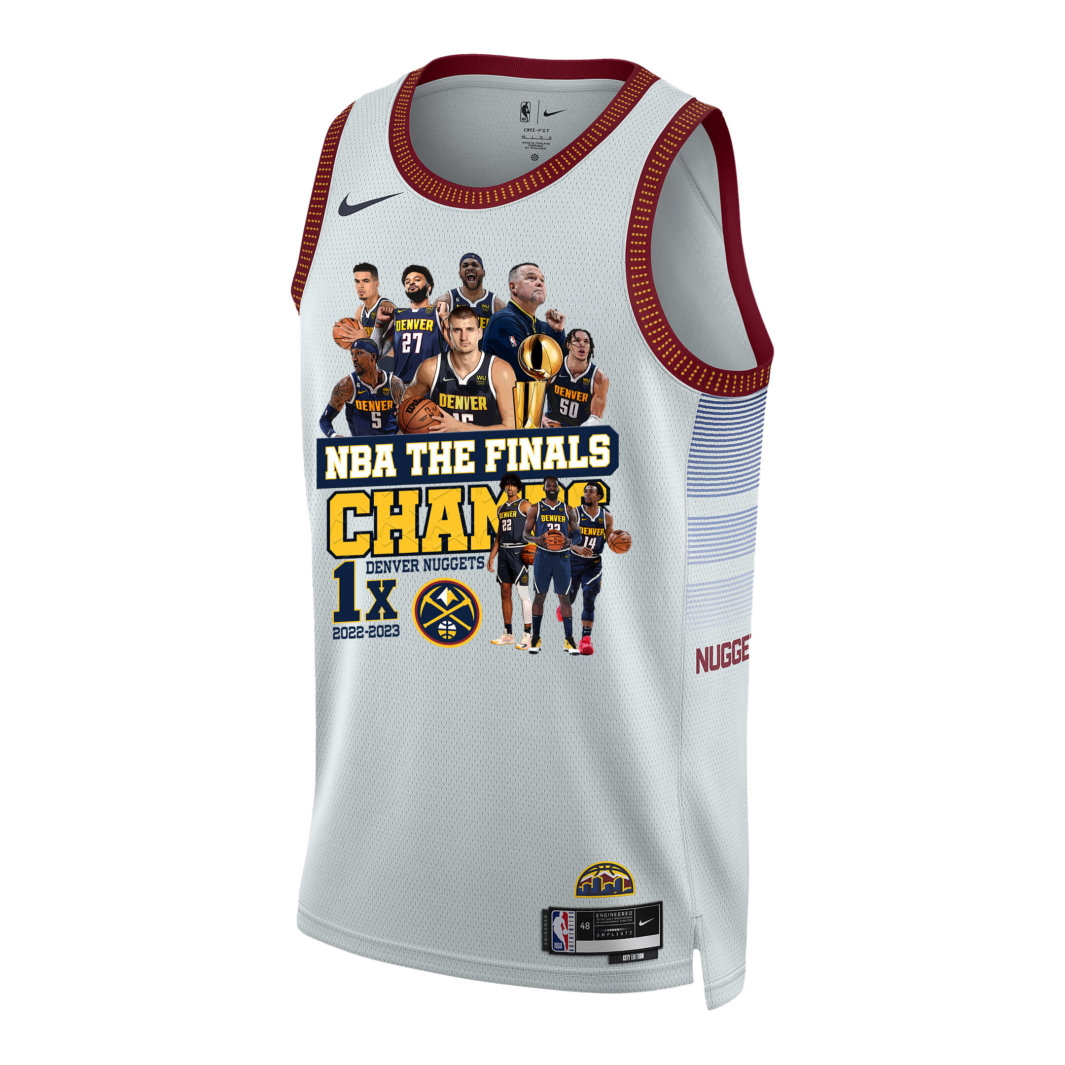 Denver Nuggets 1st The Final Champions 2023 Swingman White NBA Jersey Men's