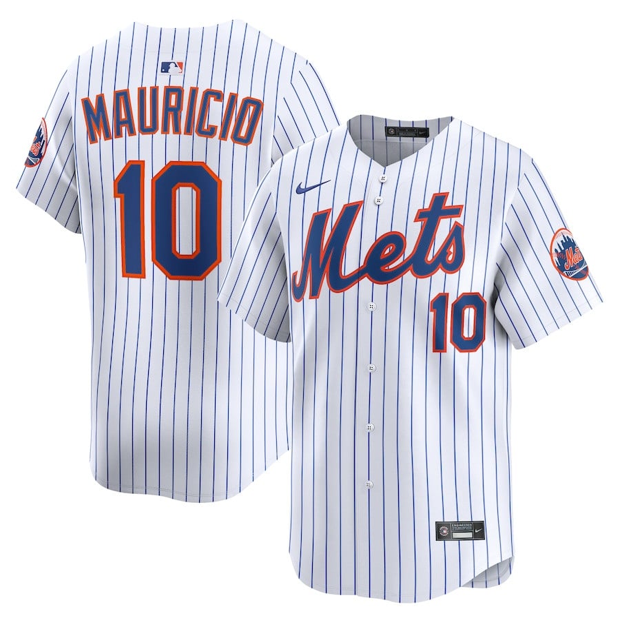Ronny Mauricio 10 New York Mets Alternate Limited Player White MLB Jersey Men's
