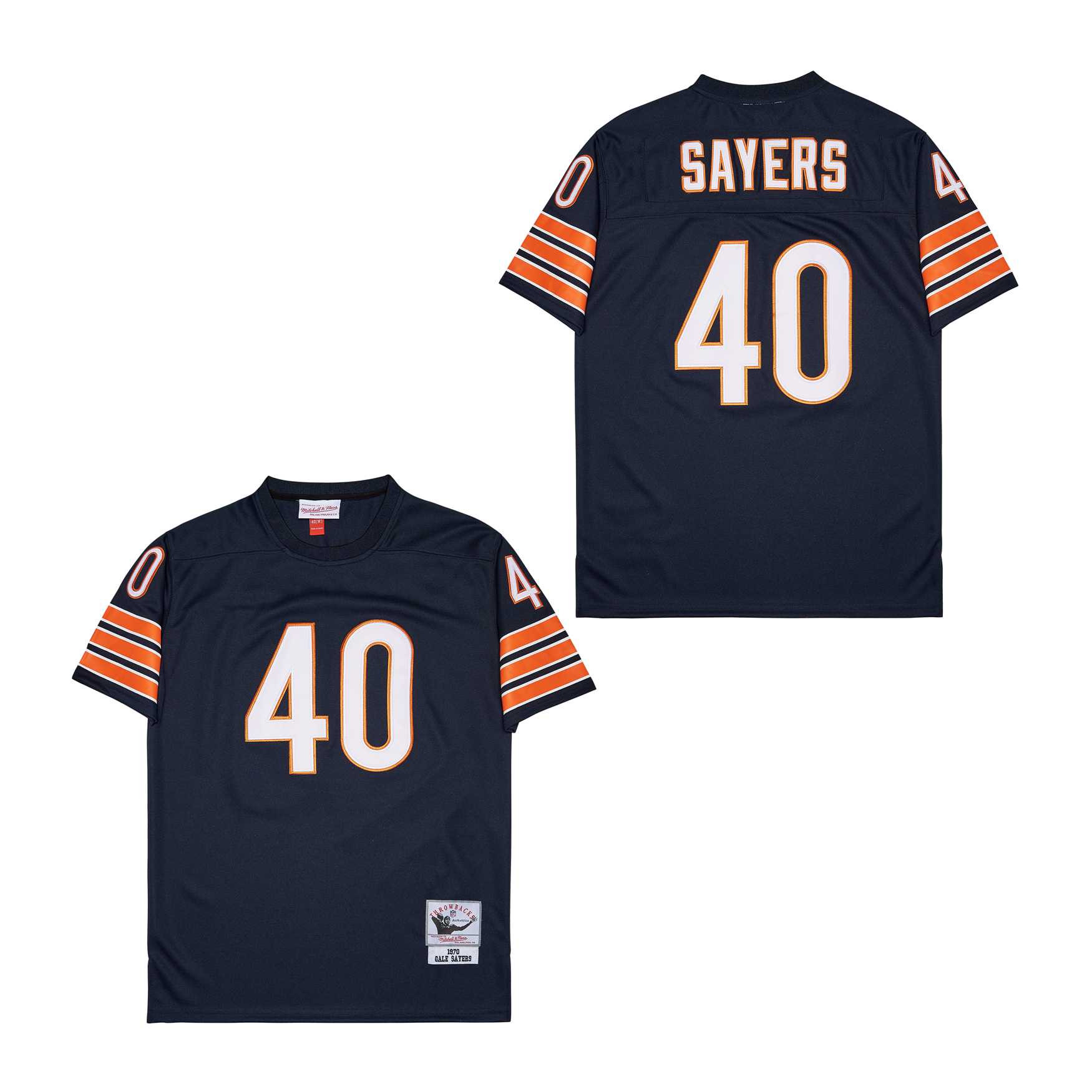 Gale Sayers 40 Chicago Bears Retro Throwback Dark Navy NFL Jersey Men's